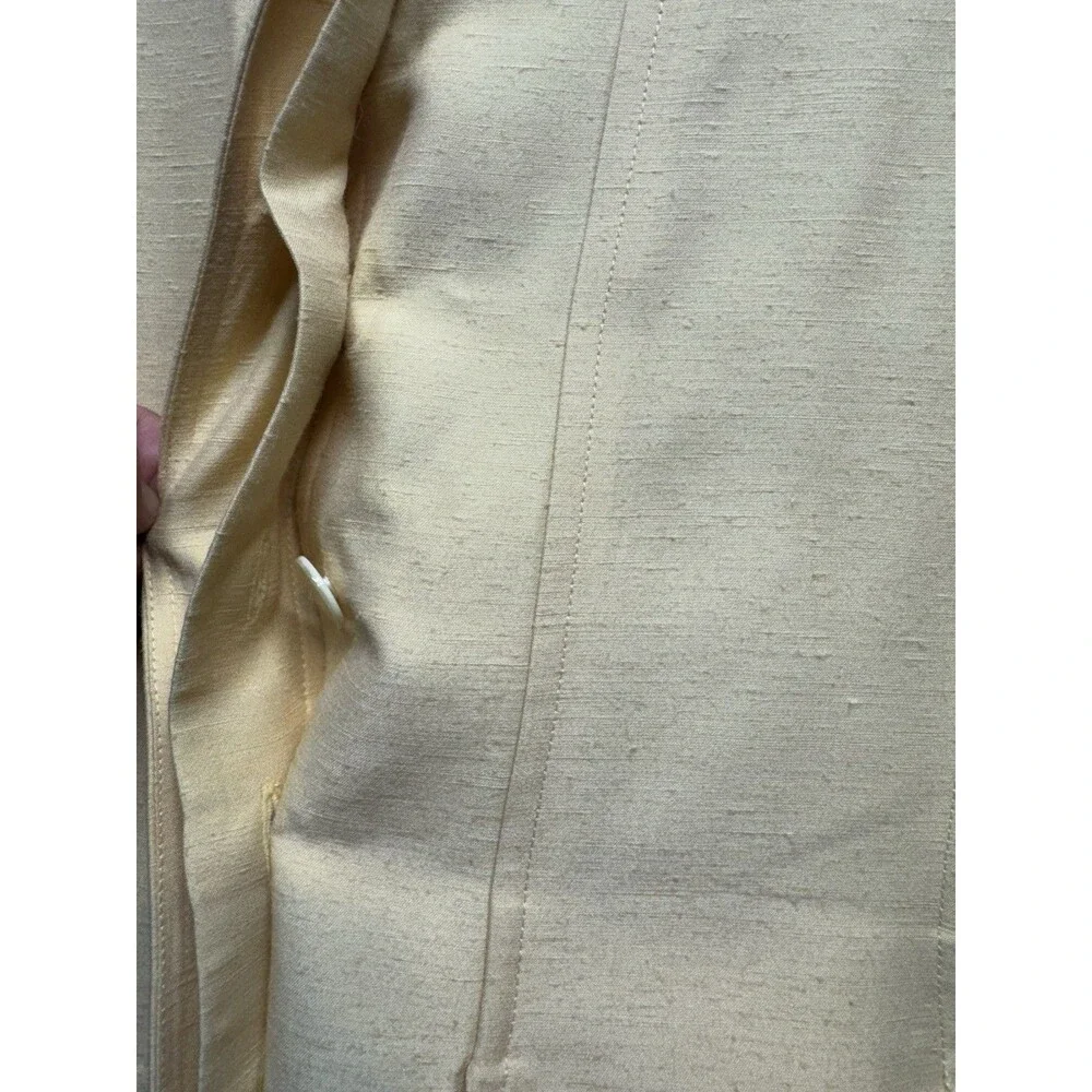 Vintage Oscar De La Renta Women's Size 8 Button Up Yellow Blazer Jacket Lined